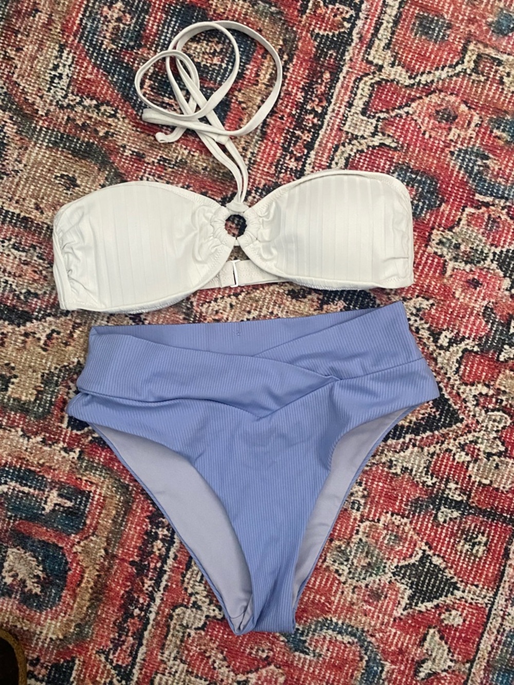 Victoria Secret Crossover High-Waist Bikini + Aerie wide rib halter Bandeau